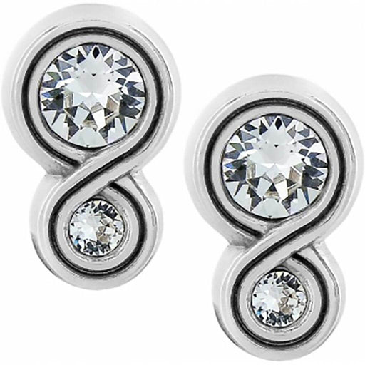 "Brighton : Infinity Sparkle Post Earrings in Silver -"