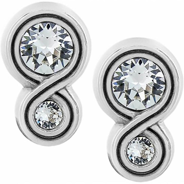 "Brighton : Infinity Sparkle Post Earrings in Silver -"