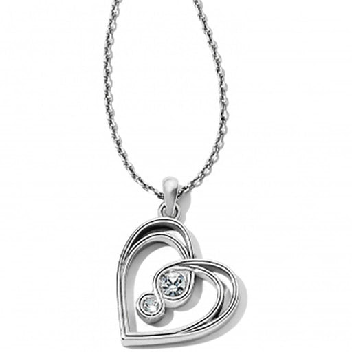 "Brighton : Infinity Sparkle Petite Heart Necklace -"