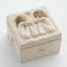 "Willow Tree Friendship Keepsake Box with seated figures and “Forever true, forever friends” message inside"