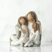 "Willow Tree Cozy Figurine of mother and daughters together, hand-painted resin sculpture by Susan Lordi"