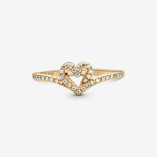 "PANDORA : Pandora Timeless Wish Sparkling Heart Ring - Gold Plated -"