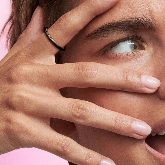 "PANDORA : Pandora ME Black Enamel Ring -"