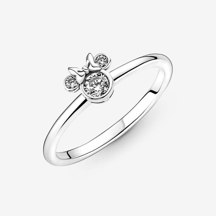 "PANDORA : Disney Minnie Mouse Sparkling Head Ring -"