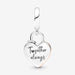 "PANDORA : Heart Padlock Double Dangle Charm -"