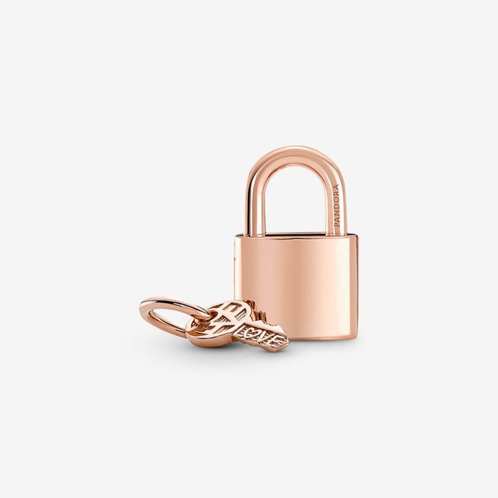 "PANDORA : Padlock & Key Dangle Charm -"