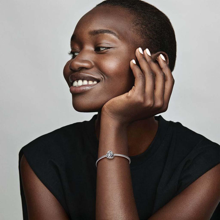 "PANDORA : April Clear Eternity Circle Charm -"