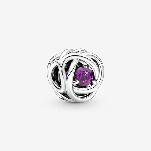 "PANDORA : February Purple Eternity Circle Charm - Gifts for her - Birthstone - February birthstone - Pandora Birthstone"