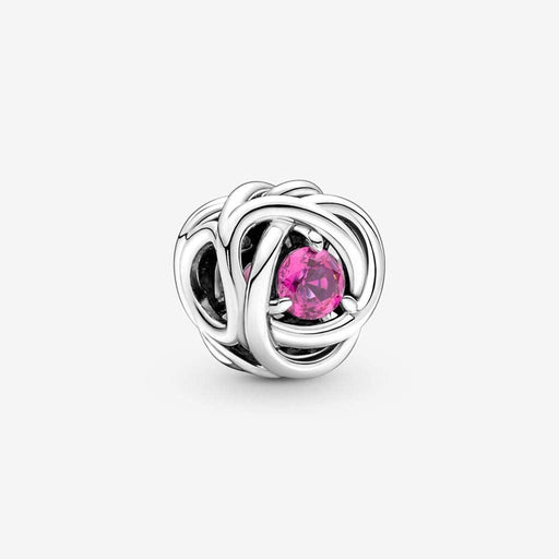 "PANDORA : October Pink Eternity Circle Charm -"