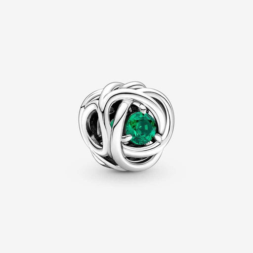 "PANDORA : May Green Eternity Circle Charm - gifts for her - Pandora birthstone -  May Birthstone"