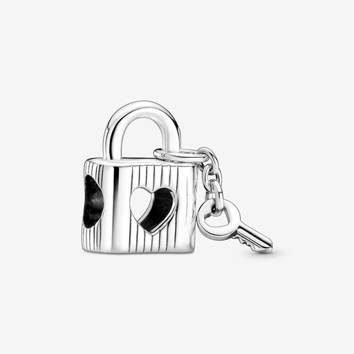 "PANDORA : Padlock & Heart Key Charm -"