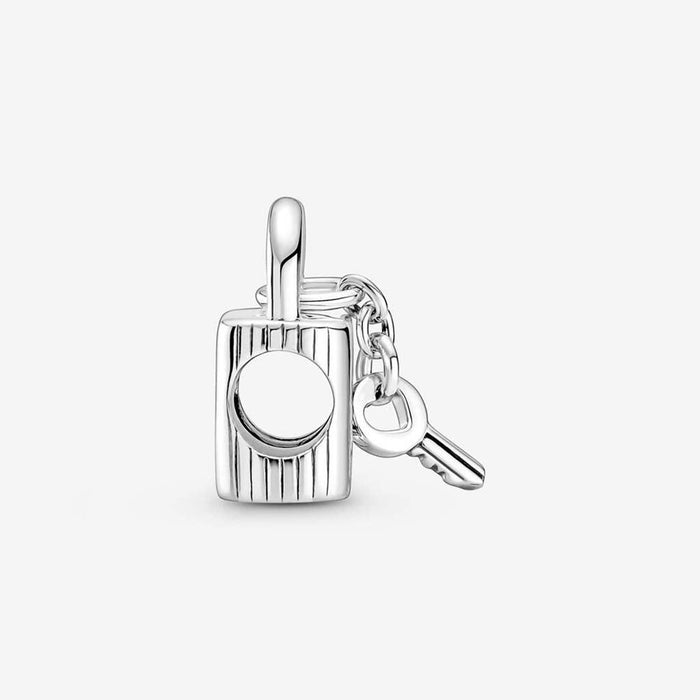 PANDORA : Padlock & Heart Key Charm - Annies Hallmark and