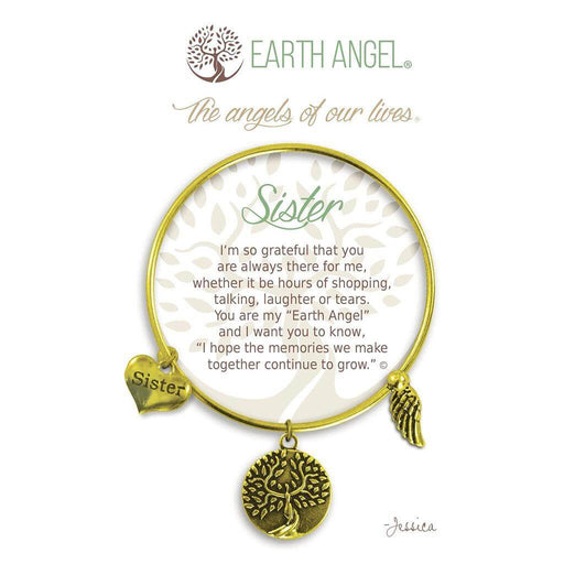 "Earth Angel : Sister Bracelet in Brass -"