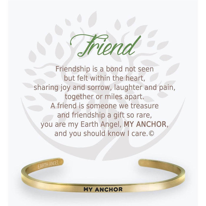 "Earth Angel : Friend Cuff Bracelet in Gold -"