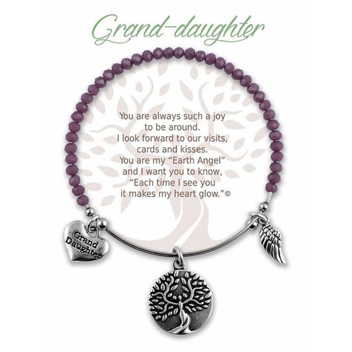 "Earth Angel : Grand-Daughter Radiant Purple Stone Bracelet -"