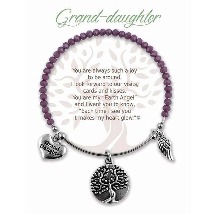 "Earth Angel : Grand-Daughter Radiant Purple Stone Bracelet -"