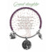 "Earth Angel : Grand-Daughter Radiant Purple Stone Bracelet -"