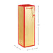 "Hallmark : 13\" Gold Stripes and Red Border Wine Bottle Gift Bag -"