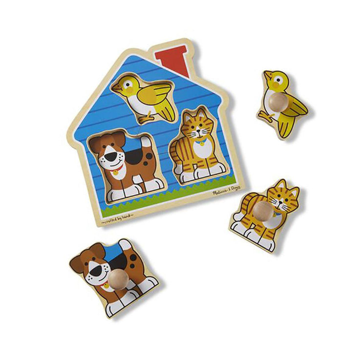 "Melissa & Doug : House Pets Jumbo Knob Puzzle - 3 Pieces -"