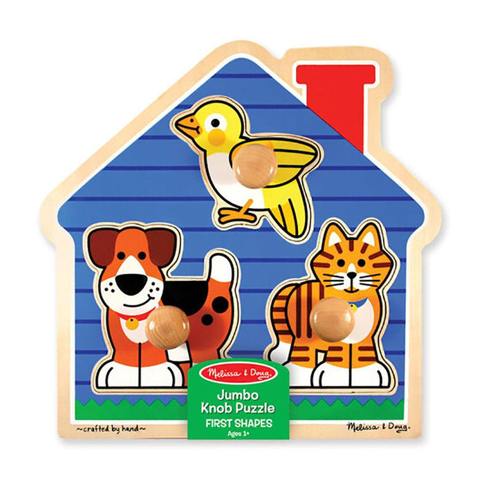 "Melissa & Doug : House Pets Jumbo Knob Puzzle - 3 Pieces -"