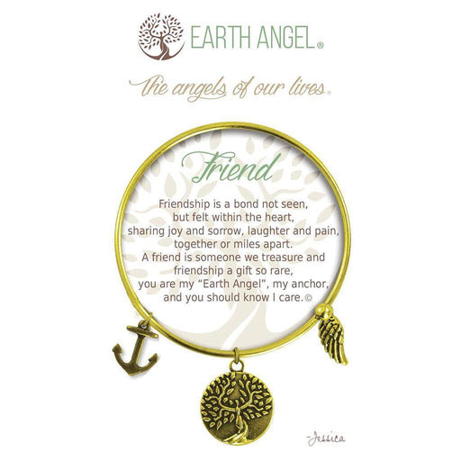 "Earth Angel : Friend Bracelet in Brass -"