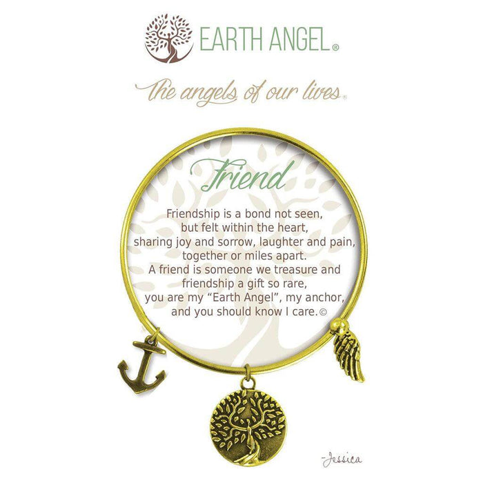 "Earth Angel : Friend Bracelet in Brass -"