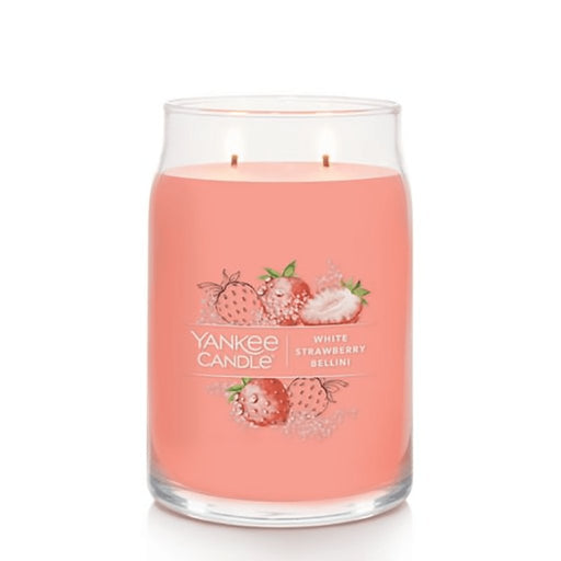 "Yankee Candle : Signature Large Jar Candle in White Strawberry Bellini -"