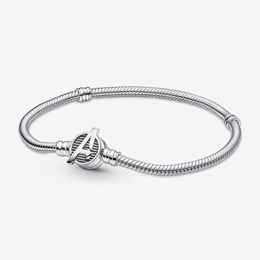 "PANDORA : Pandora Moments Marvel The Avengers Logo Clasp Snake Chain Bracelet -"