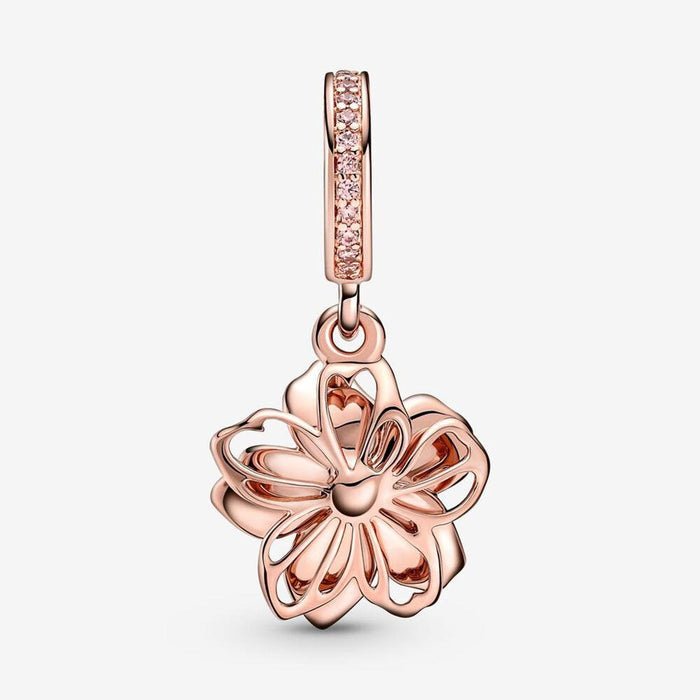 "PANDORA : Cherry Blossom Dangle Charm -"
