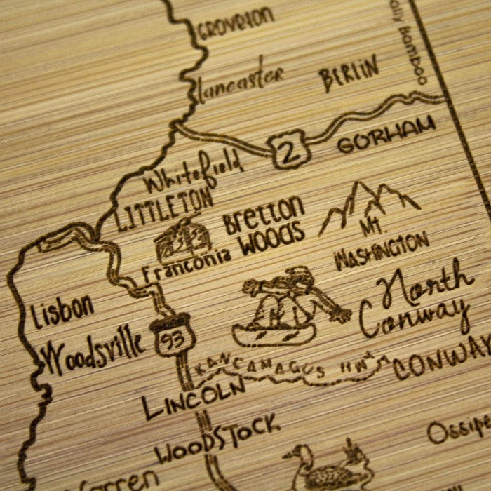 "A Slice of Life New Hampshire Serving and Cutting Board -"