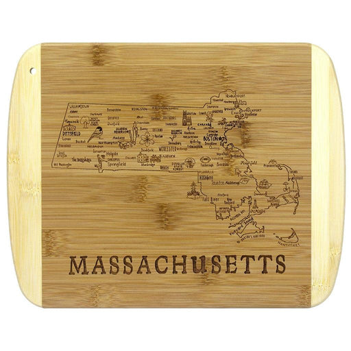 "A Slice of Life Massachusetts Serving and Cutting Board -"
