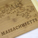 "A Slice of Life Massachusetts Serving and Cutting Board -"
