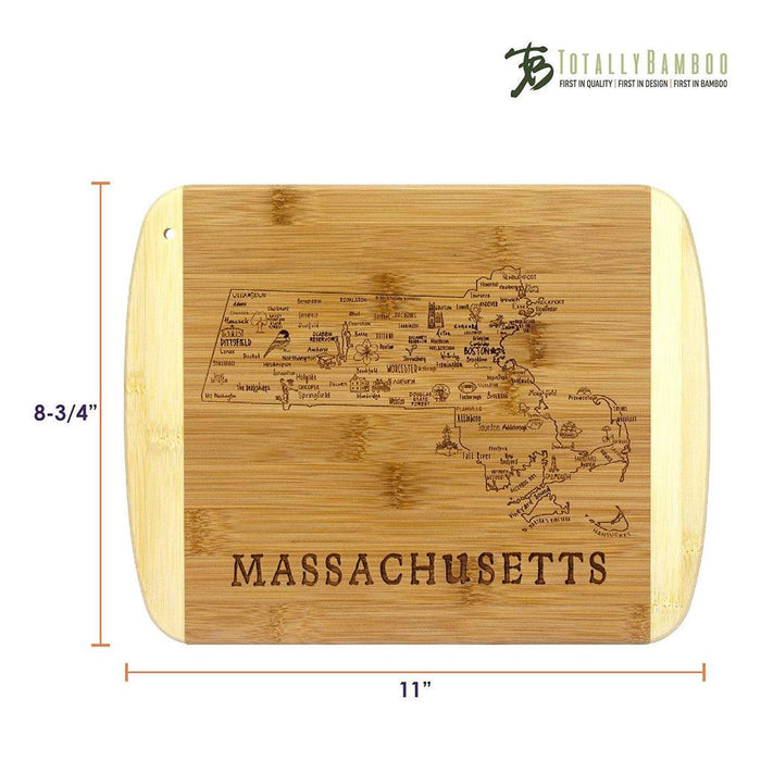 "A Slice of Life Massachusetts Serving and Cutting Board -"