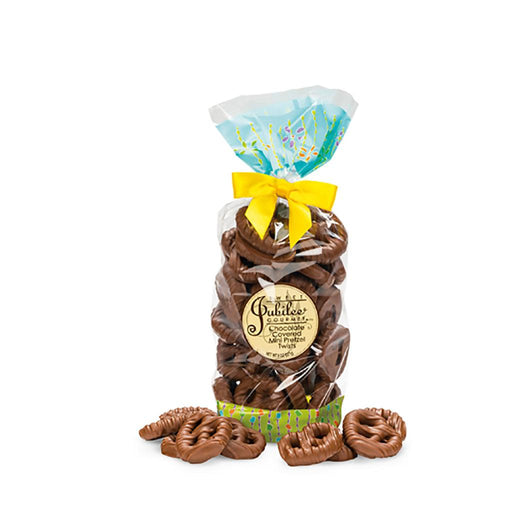 "Sweet Jubilee : Spring Milk Chocolate-Covered Mini Pretzels -"