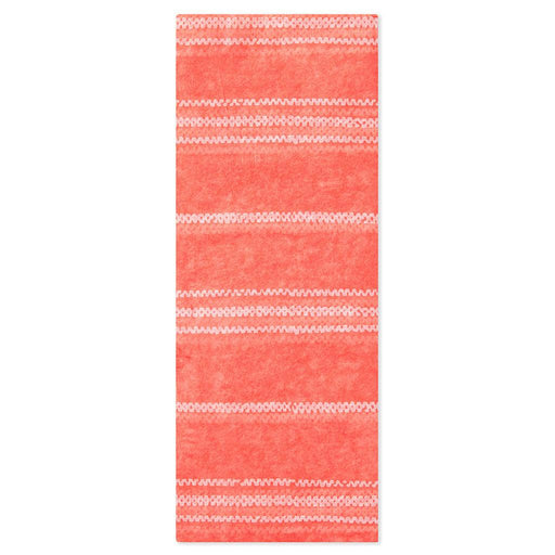 "Hallmark : Coral Stripe Tissue Paper, 6 sheets -"