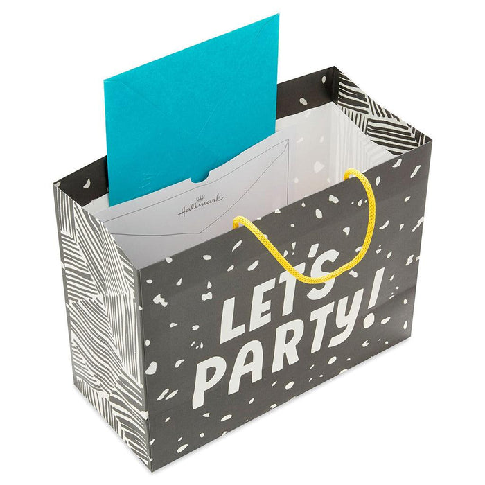 "Hallmark : 7.7\" Horizontal Let's Party Medium Gift Bag -"