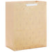 "Hallmark : 13\" Gold Geometric on Tan Large Gift Bag -"