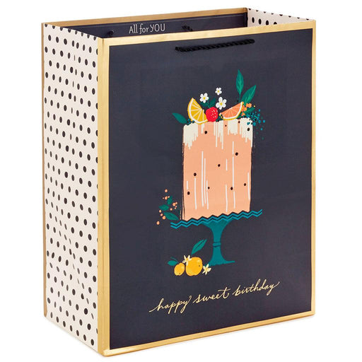 "Hallmark : 13\" Happy Sweet Birthday Cake Large Gift Bag -"