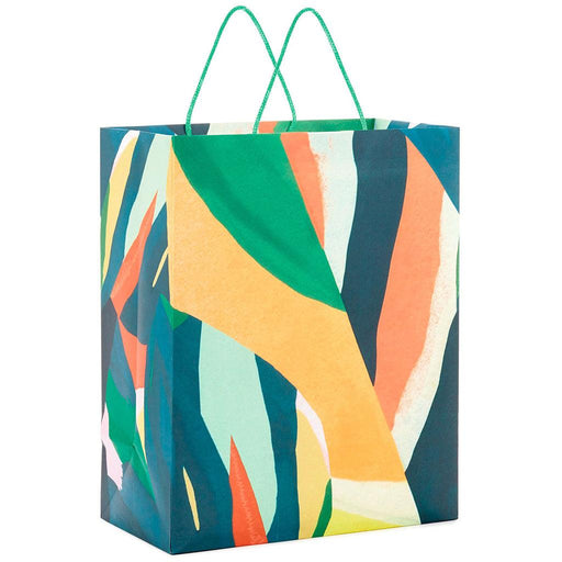 "Hallmark : 13\" Abstract Painted Leaf Large Gift Bag -"