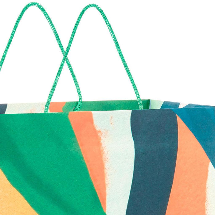 "Hallmark : 13\" Abstract Painted Leaf Large Gift Bag -"