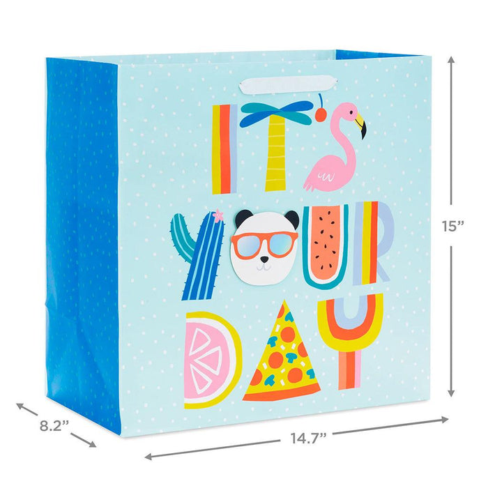 "Hallmark : 15\" It's Your Day Extra-Deep Gift Bag -"