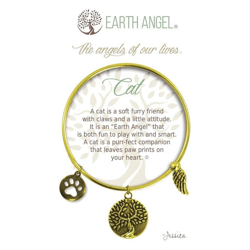 "Earth Angel : Cat Bracelet in Brass -"