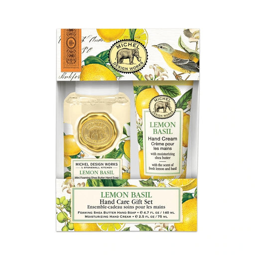 "Michel Design Works : Lemon Basil Hand Care Gift Set -"