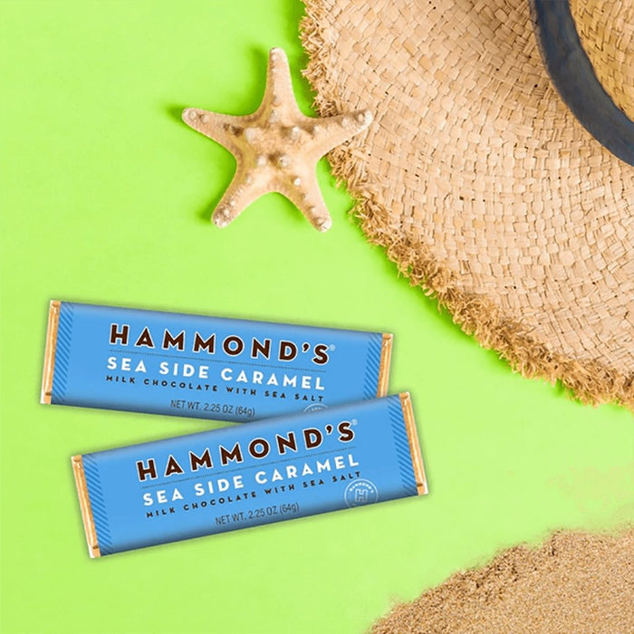 "Hammond's Candies : Natural Sea Side Caramel Milk Chocolate Candy Bars -"