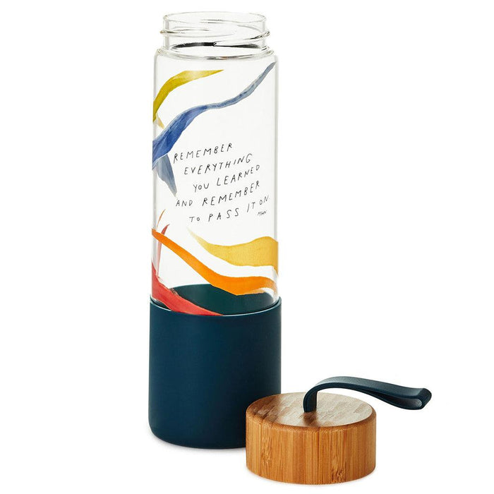 "Hallmark : Morgan Harper Nichols Remember Everything Glass Water Bottle, 22 oz. -"