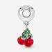 "PANDORA : Asymmetrical Cherry Fruit Dangle Charm -"