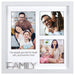 "Malden : 3-Op Family Gray Square Frame -"