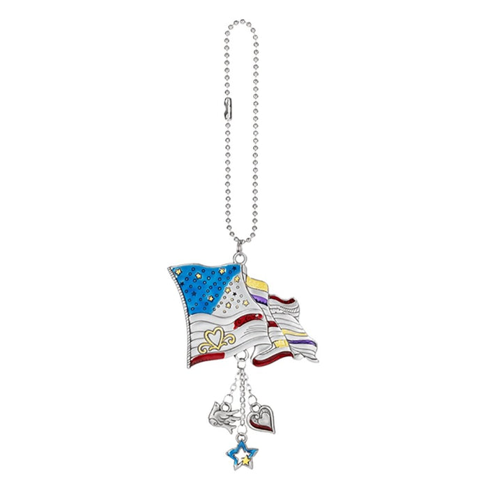 "Ganz : Color Car Charm - Americana Flag -"
