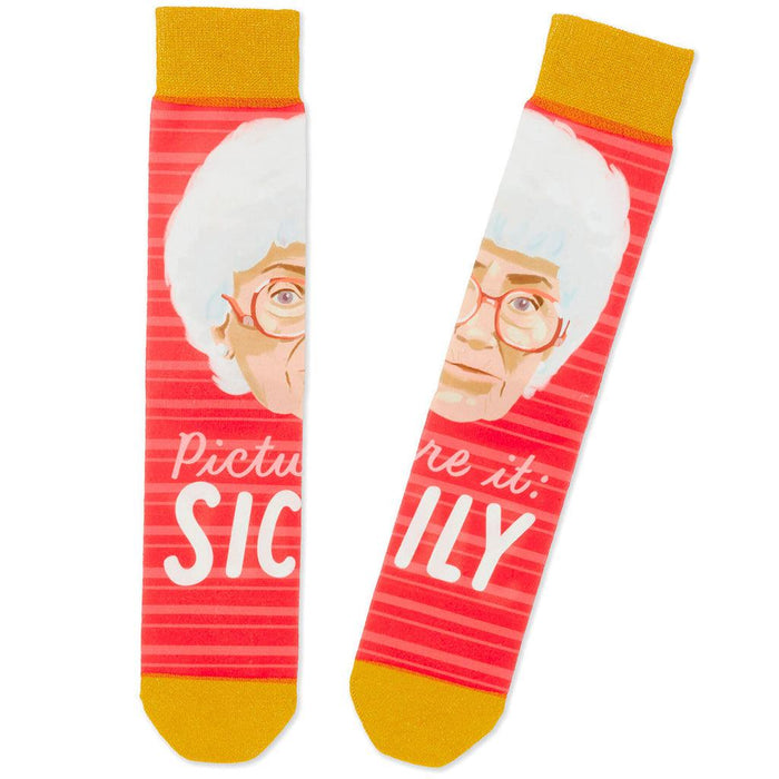 "Hallmark : Sophia The Golden Girls Sicily Novelty Crew Socks -"