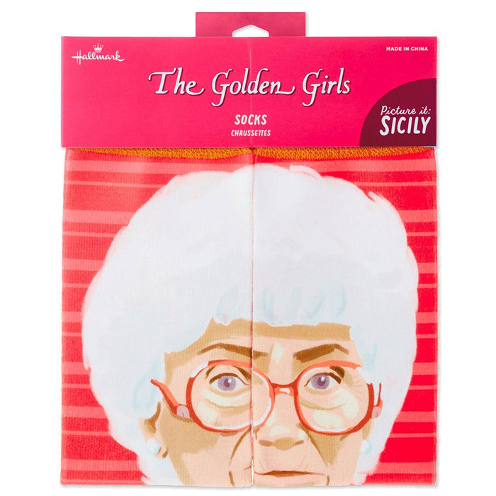 "Hallmark : Sophia The Golden Girls Sicily Novelty Crew Socks -"
